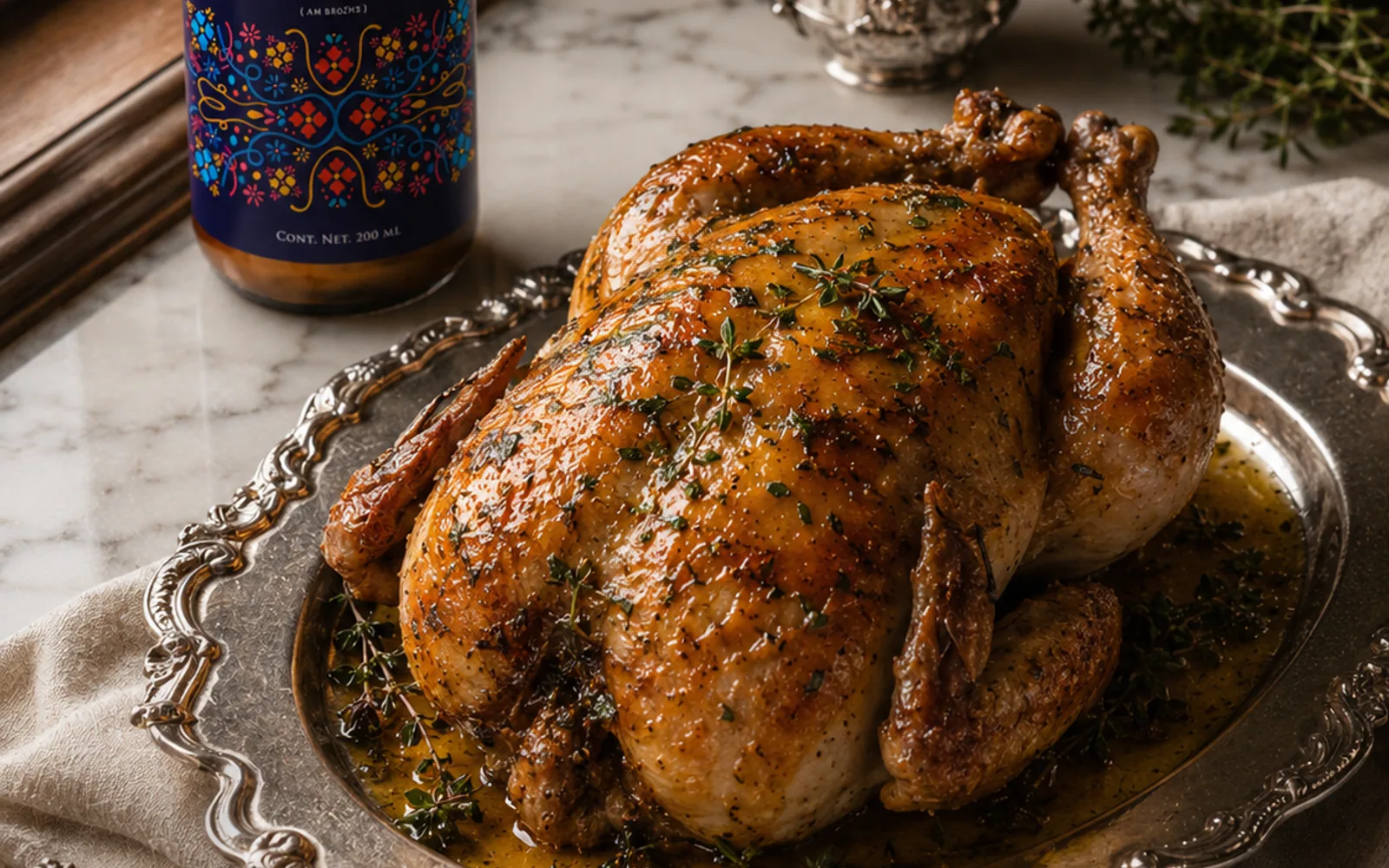 Pollo asado con mantequilla de AMBROSIA