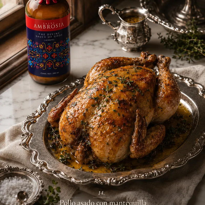 Pollo asado con mantequilla de AMBROSIA