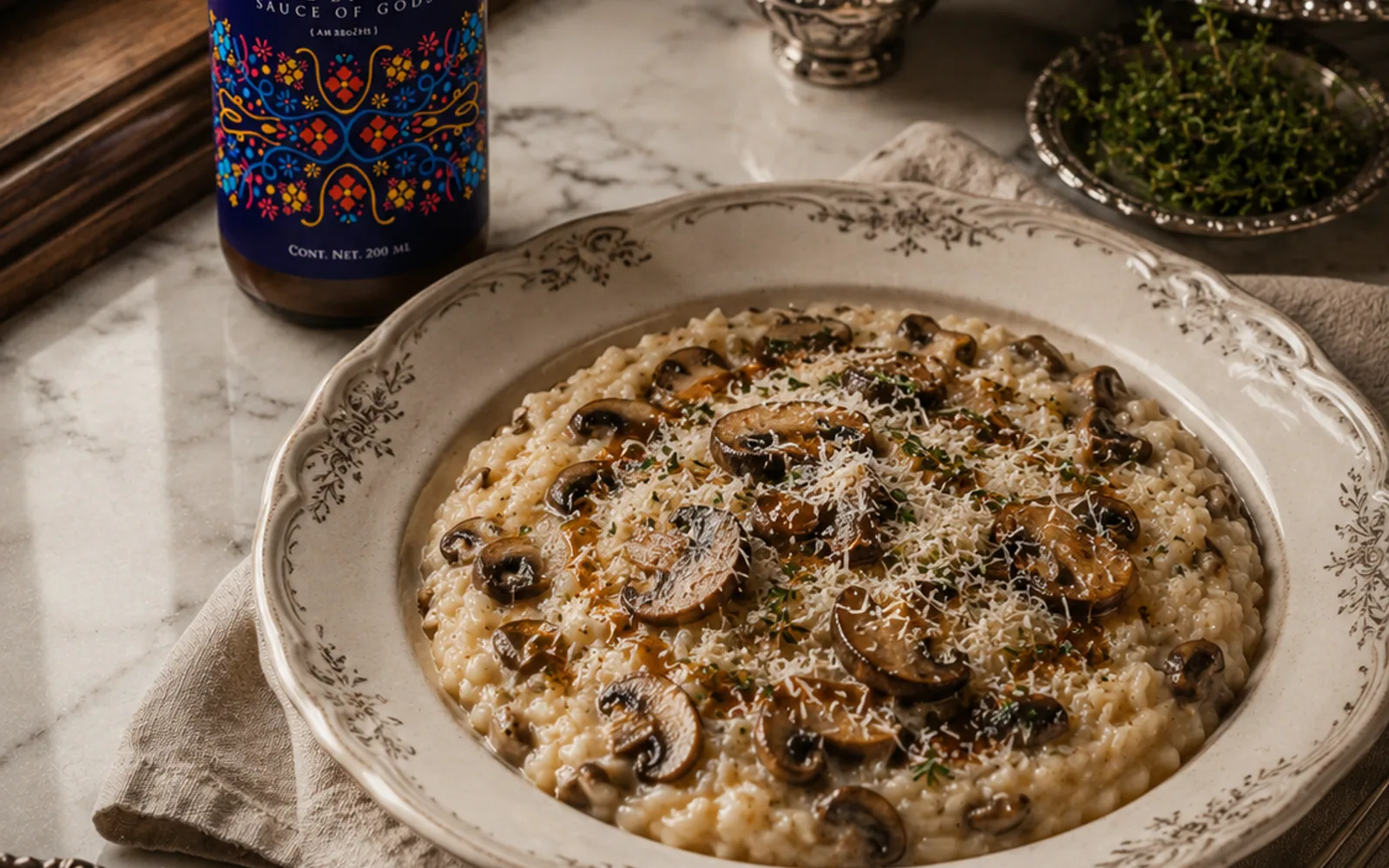 Risotto de hongos con AMBROSIA