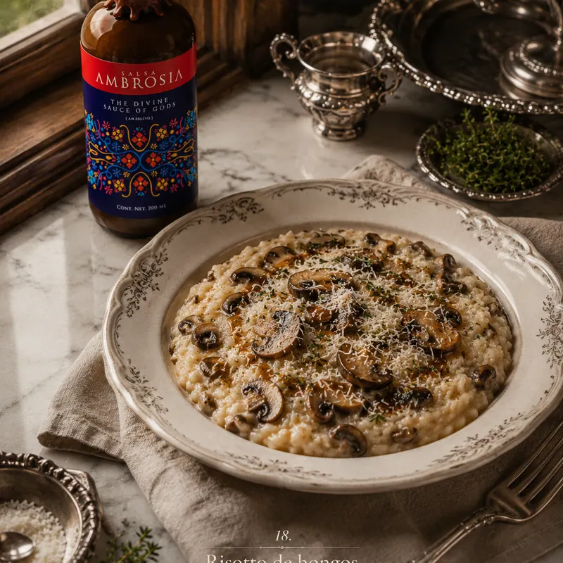 Risotto de hongos con AMBROSIA