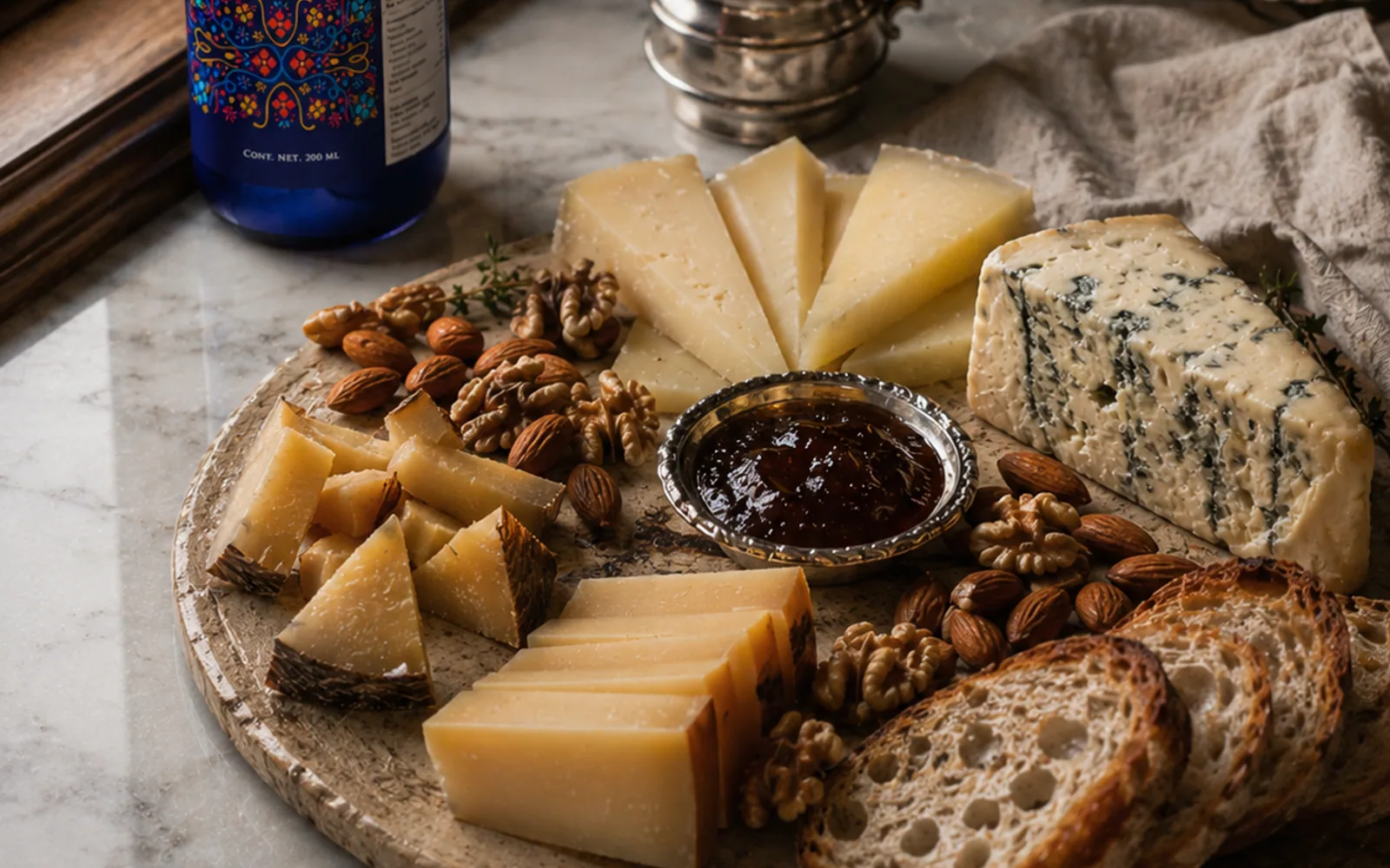 Tabla de quesos anejos con AMBROSIA
